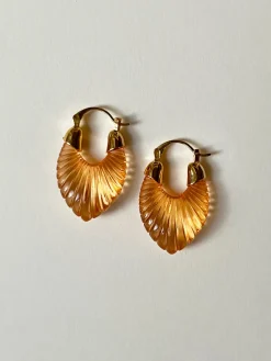 Sculptural Hoops - Orange