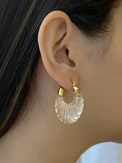 Sculptural Hoops Maxi - Clear