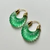Sculptural Hoops Maxi - Green