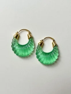 Sculptural Hoops Maxi - Green