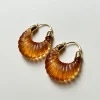 Sculptural Hoops Maxi - Mandarin