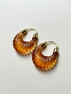 Sculptural Hoops Maxi - Mandarin