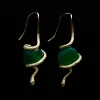 Serpent Orb Earrings - Green