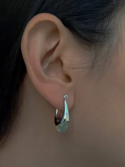 Silver Lucite Hoops - Elixir