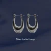 Silver Lucite Hoops - Transparent