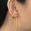 Sleek Gold Chain Earrings