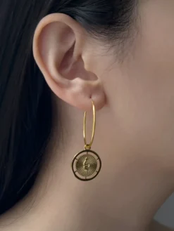 Snake Pendant Hoops