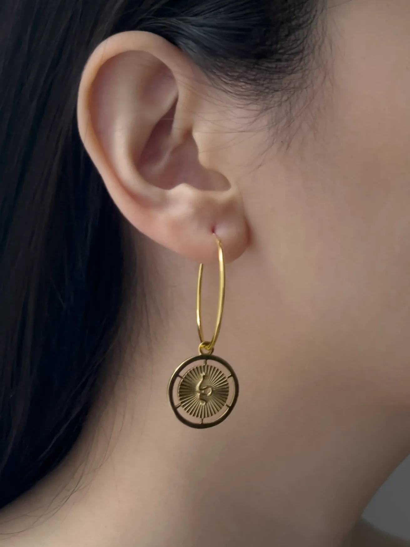 Snake Pendant Hoops