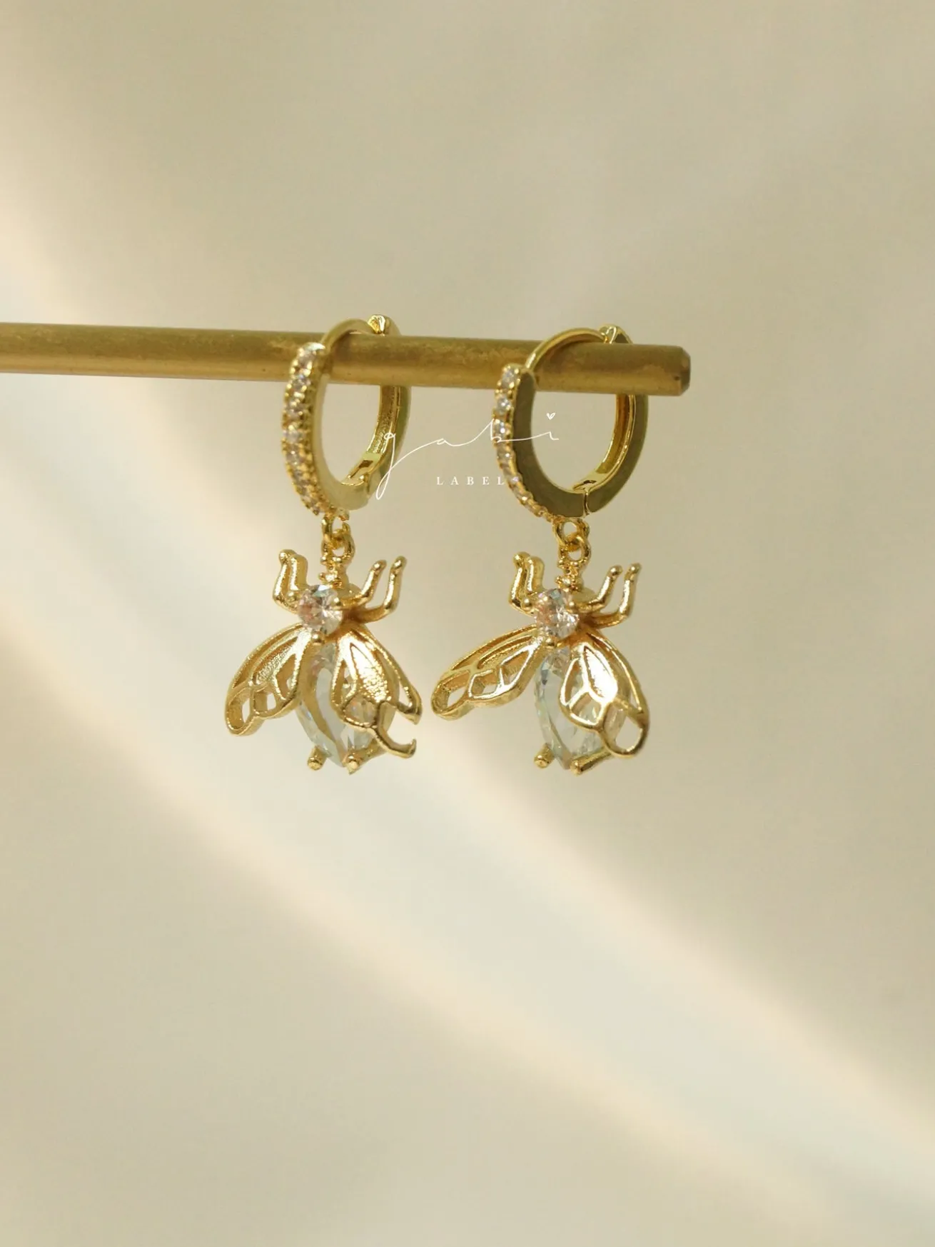 Sparkle Bug Huggies *18K Gold-plated