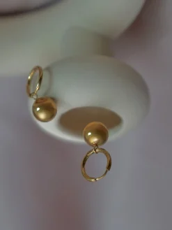 Spherical Gold Hoops