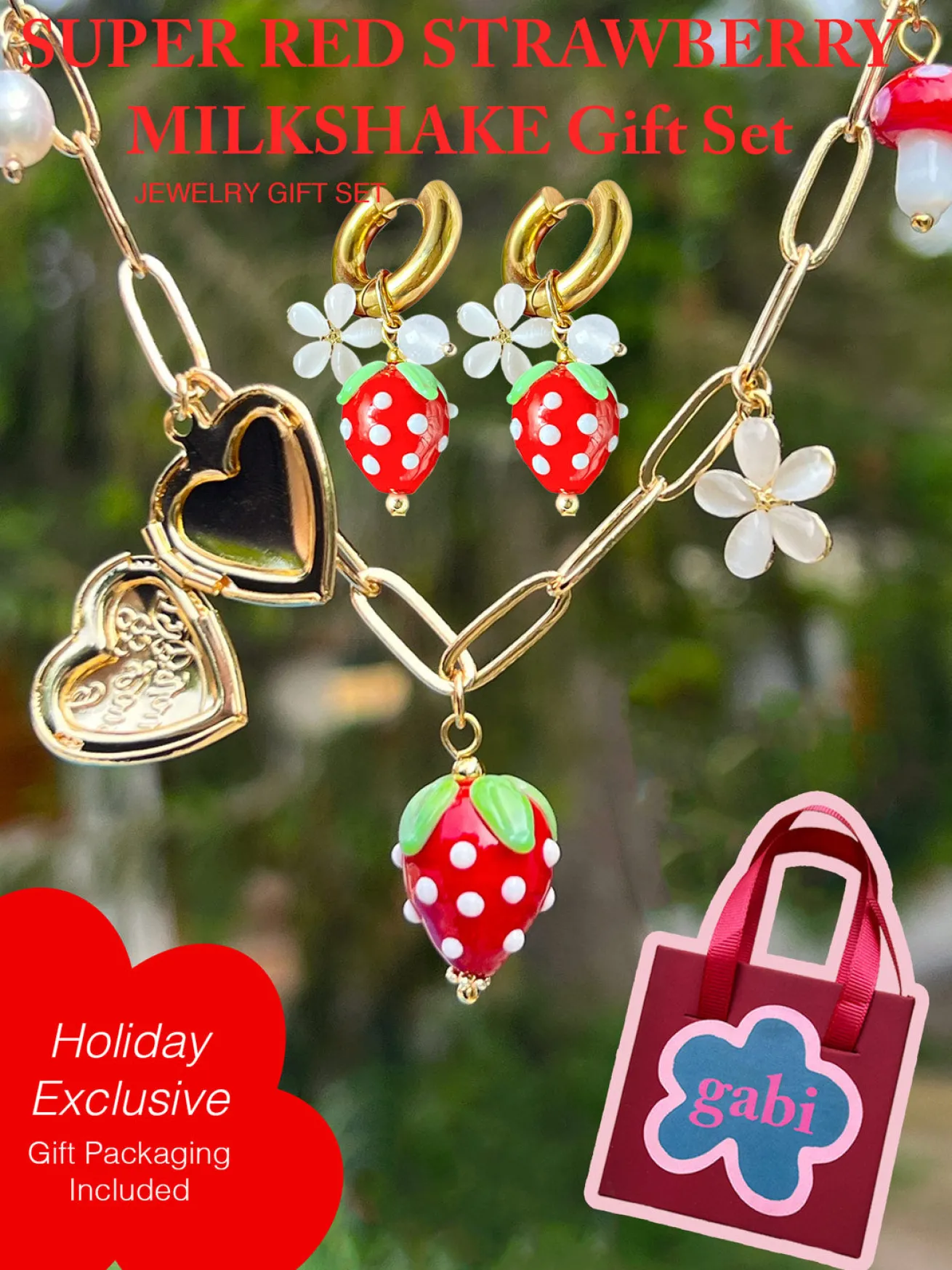 Super STRAWBERRY MILKSHAKE Gift Set - Red