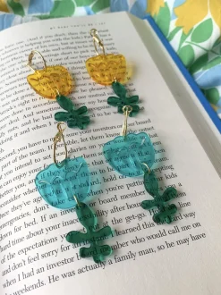 Tulip Dangles - Aqua Blue