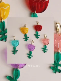 Tulip Dangles - Aqua Blue