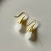 White Lotus Jade Earrings